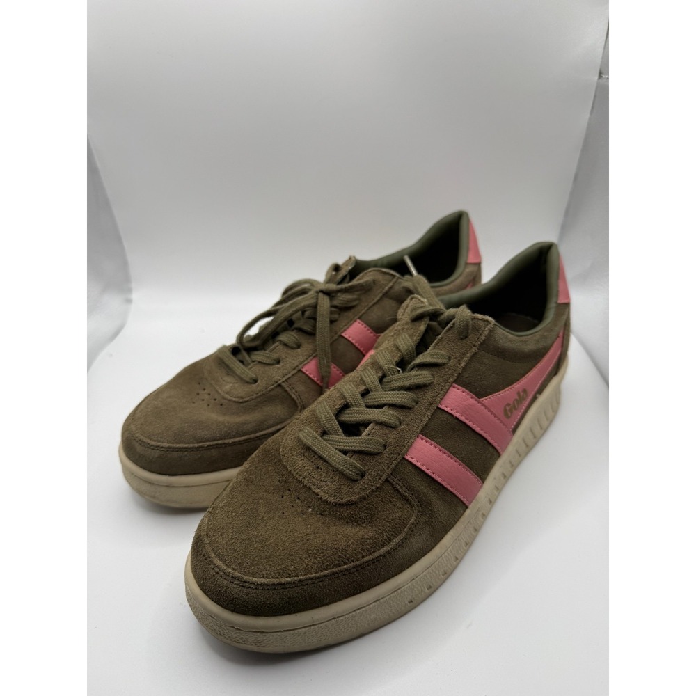 Gola Grandslam CLA589 Womens US 10 Sneakers Brown Pink Suede Athletic Shoes